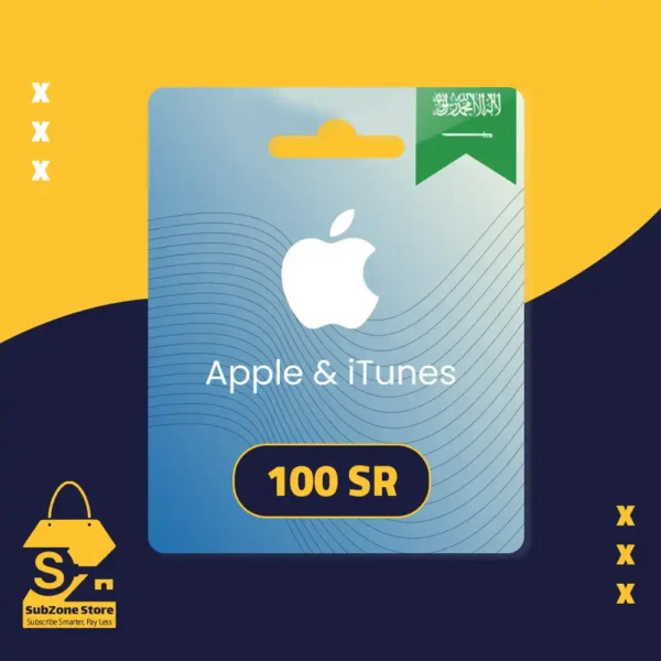 بطاقة ابل & ايتونز 100 ريال - للحساب السعودي