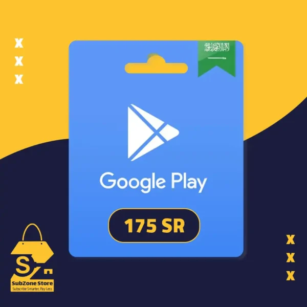 بطاقة جوجل بلاي 175 ريال سعودي
