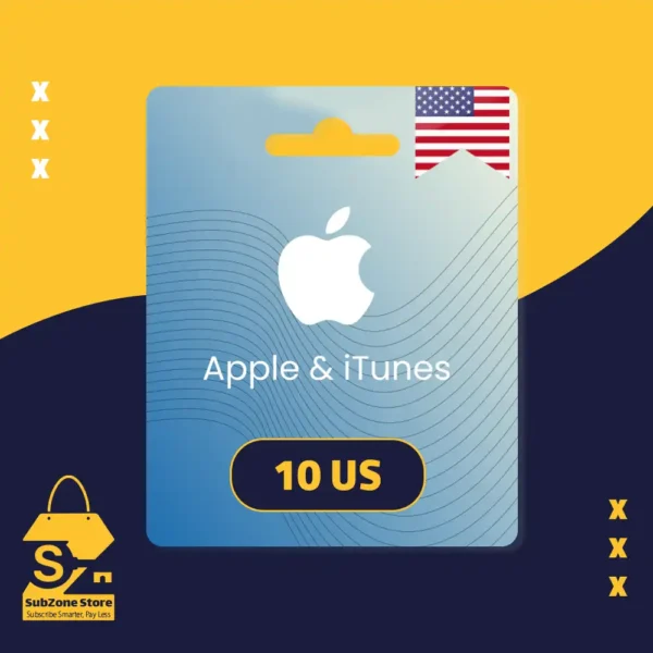 بطاقة ابل & ايتونز $10 - للحساب الامريكي
